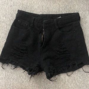 Black High Waisted Shorts